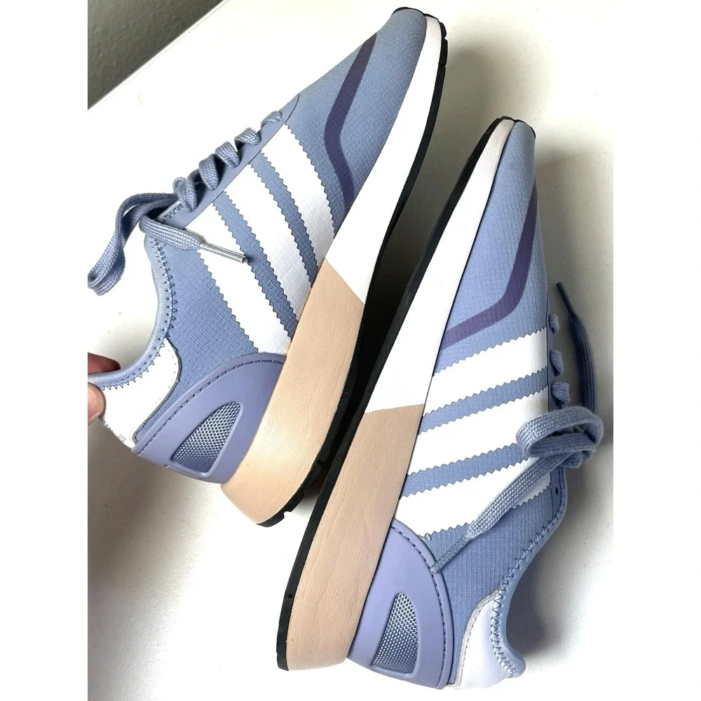 Women's Adidas Shoes Sneakers 8.5‎ Originals N-5923 Chalk Blue & White Stripes